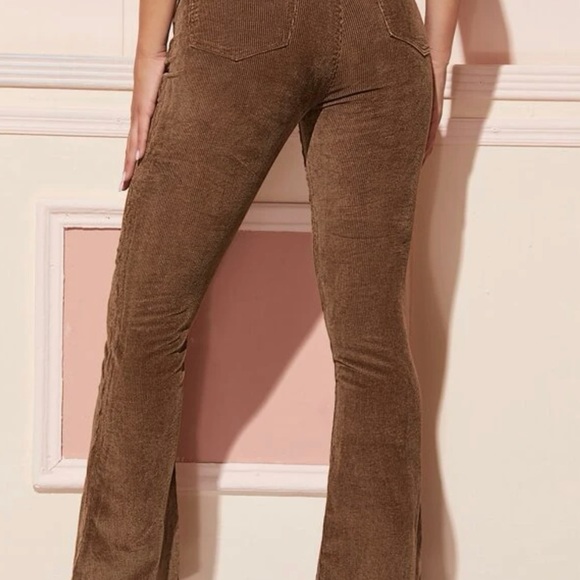 NWOT SHEIN BAE High Waist Flare Leg Corduroy Pants XS - Picture 2 of 8